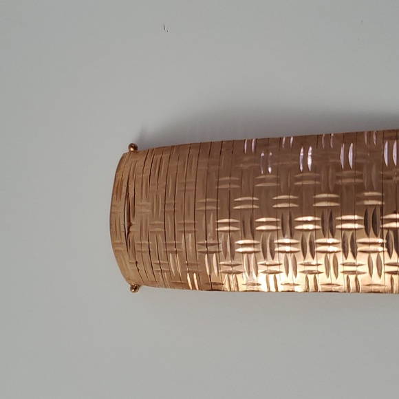 Sterling Silver 925 Wide Bracelet Rose Gold - Picture 9 of 14